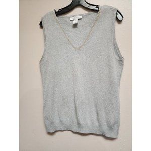 White House Black Market Size XL Gray Silver Tank